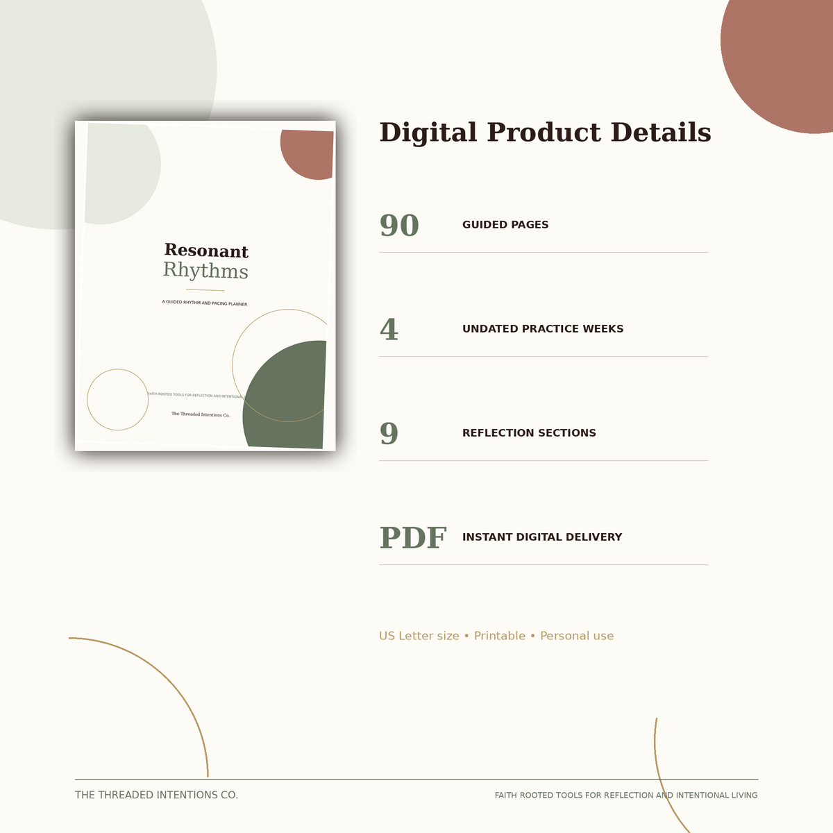 Resonant Rhythms | Digital Rhythm and Pacing Planner