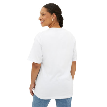 Boxy Tee — “Created With Purpose” Minimal Script Graphic Shirt