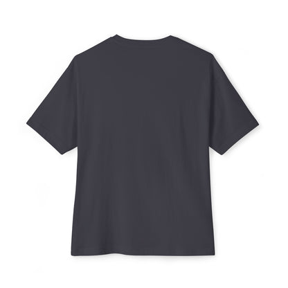 Boxy Tee — “Created With Purpose” Minimal Script Graphic Shirt