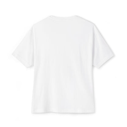 Boxy Tee — “Created With Purpose” Minimal Script Graphic Shirt