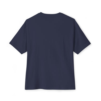 Boxy Tee — “Created With Purpose” Minimal Script Graphic Shirt