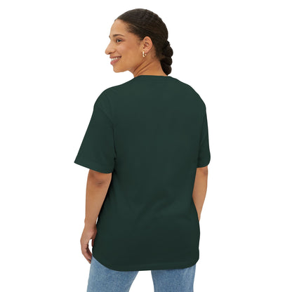 Boxy Tee — “Created With Purpose” Minimal Script Graphic Shirt