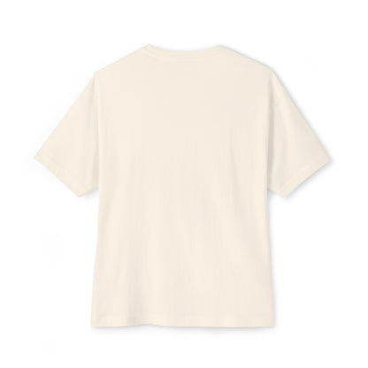 Boxy Tee — “Created With Purpose” Minimal Script Graphic Shirt
