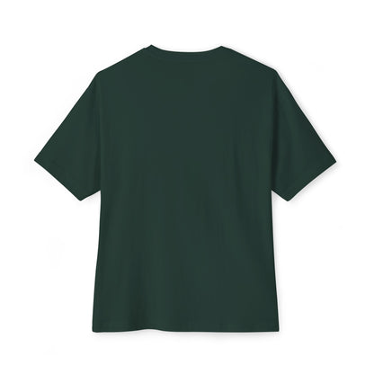 Boxy Tee — “Created With Purpose” Minimal Script Graphic Shirt